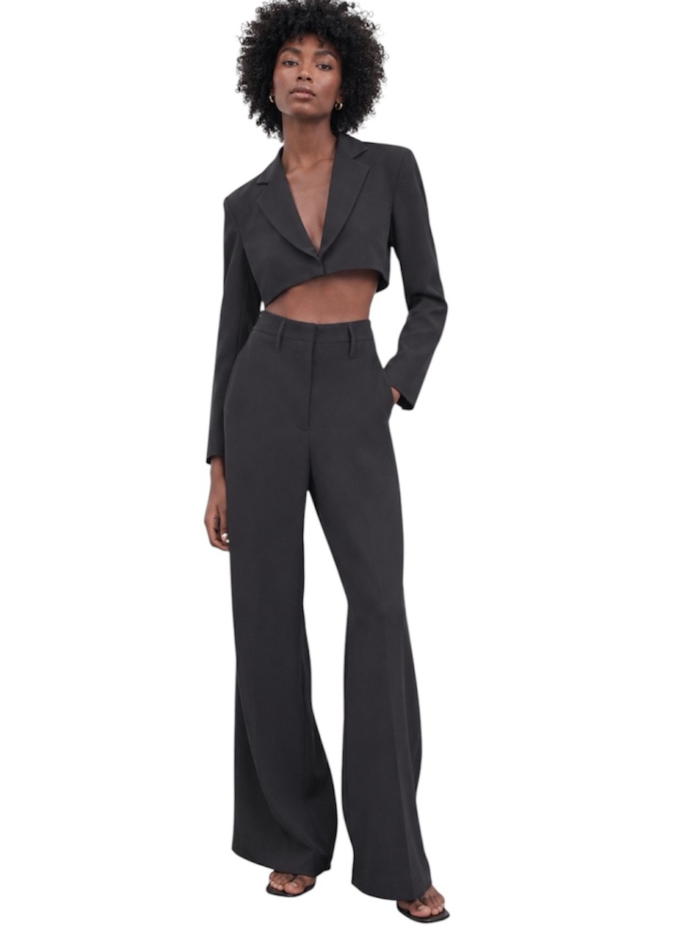 🔥ZARA Long Sleeve Cut Out Jumpsuit Size XS